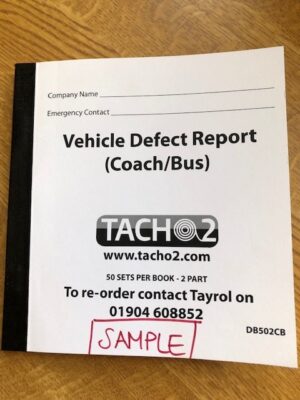50 page Duplicate Coach / Bus Defect Book